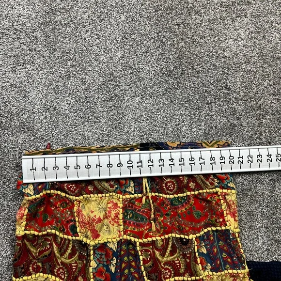 Patchwork Maxi Skirt Womens XL Multicolor Paisley Leopard Print Boho hippie - Picture 5 of 8